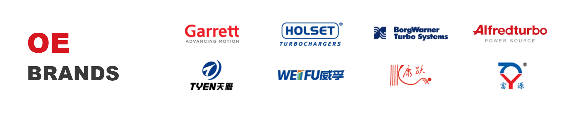 OE бренды Turbo для продажи